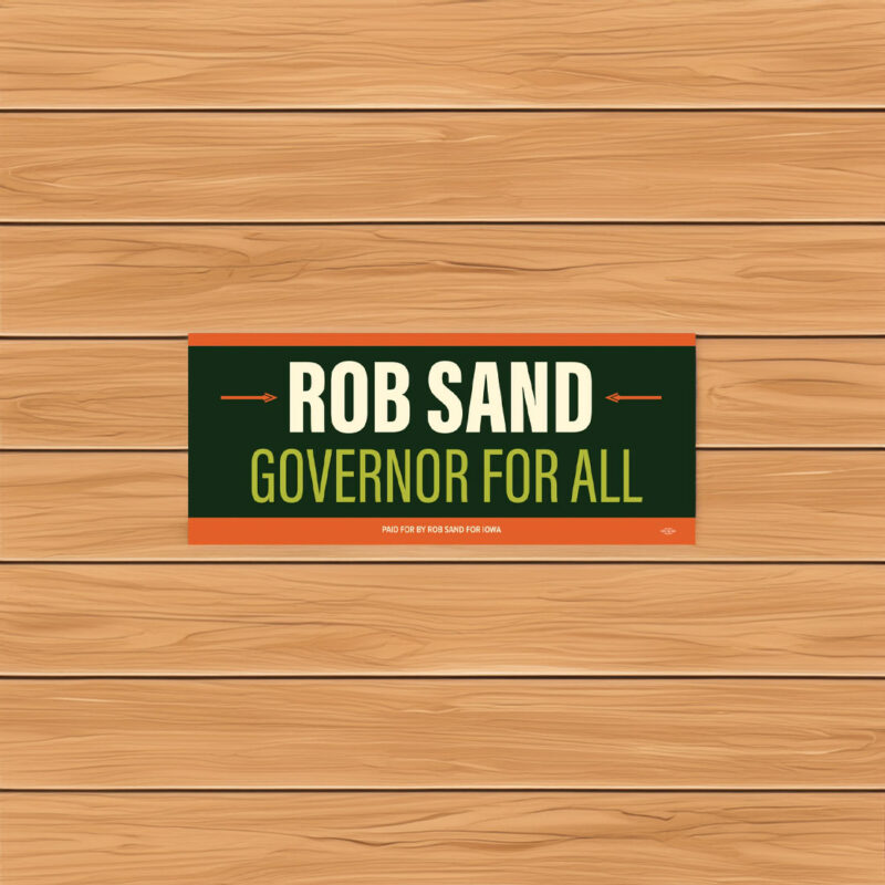 Rob Sand Governor for All Bumper Sticker