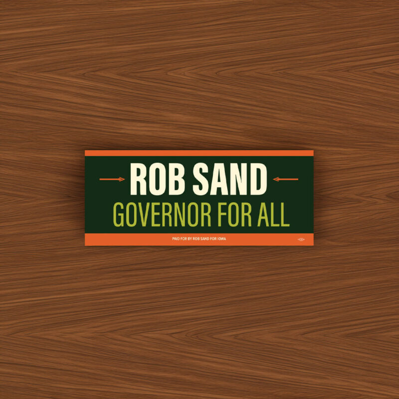 Rob Sand Governor for All Bumper Sticker