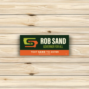Rob Sand Text Sand Bumper Sticker