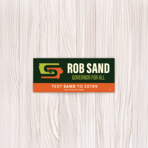 Rob Sand Text Sand Bumper Sticker