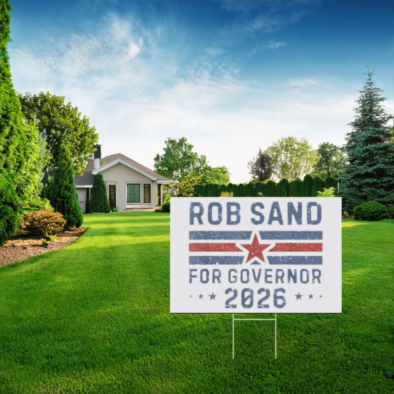 Rob Sand for Governor 2026 Retro Yard Sign