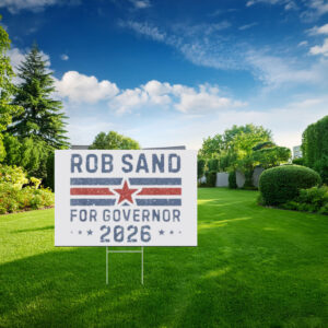 Rob Sand for Governor 2026 Retro Yard Sign