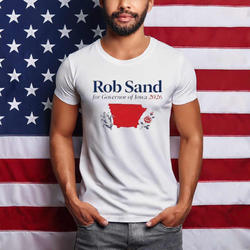 Rob Sand for Governor of Iowa 2026 Red State Graphic Campaign T-Shirt