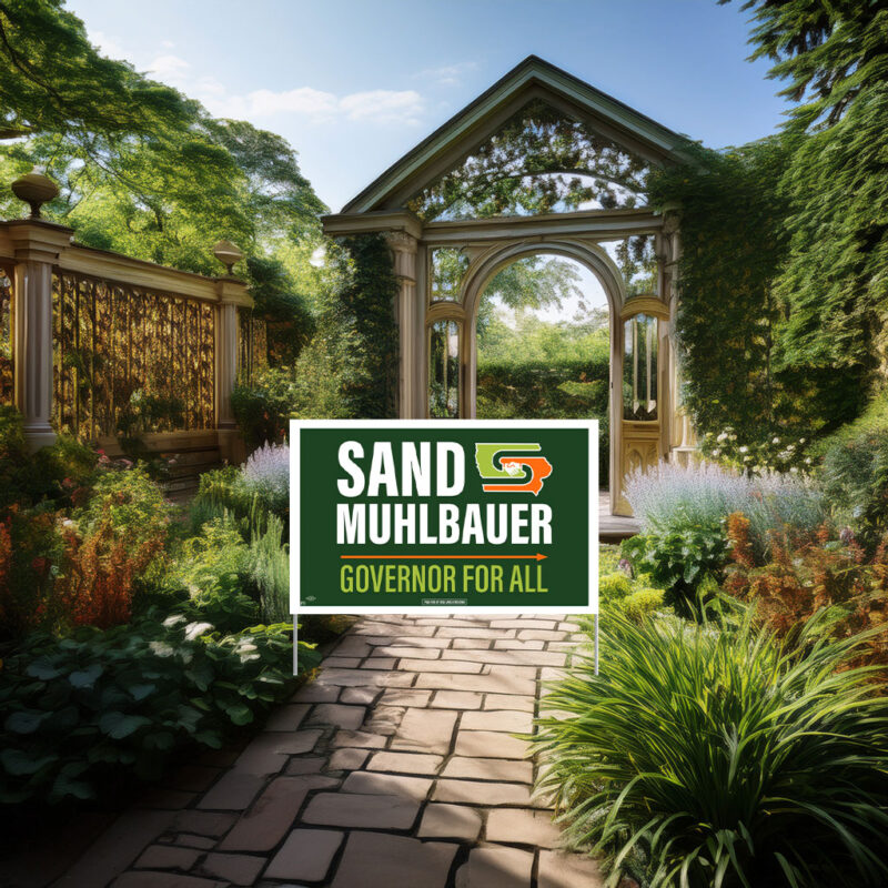 Sand Muhlbauer Governor For All Yard Sign