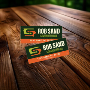 Text Sand Bumper Sticker, Car Magnet