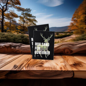 Rob Sand for Governor Deer Illustration Nature Outdoors Wildlife Political Sticker